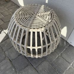 Boho Rattan Side Table / Stool – Indoor or Outdoor – Moving Sale