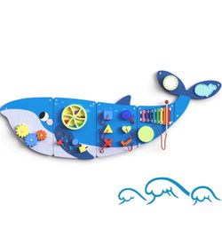 BlueWood Wooden Wall Busy Board Panels, Toddler Learning Activity Center, Montessori Philosophy Sens