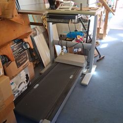 Walking Treadmill With Large Desktop That Adjust Up And Down