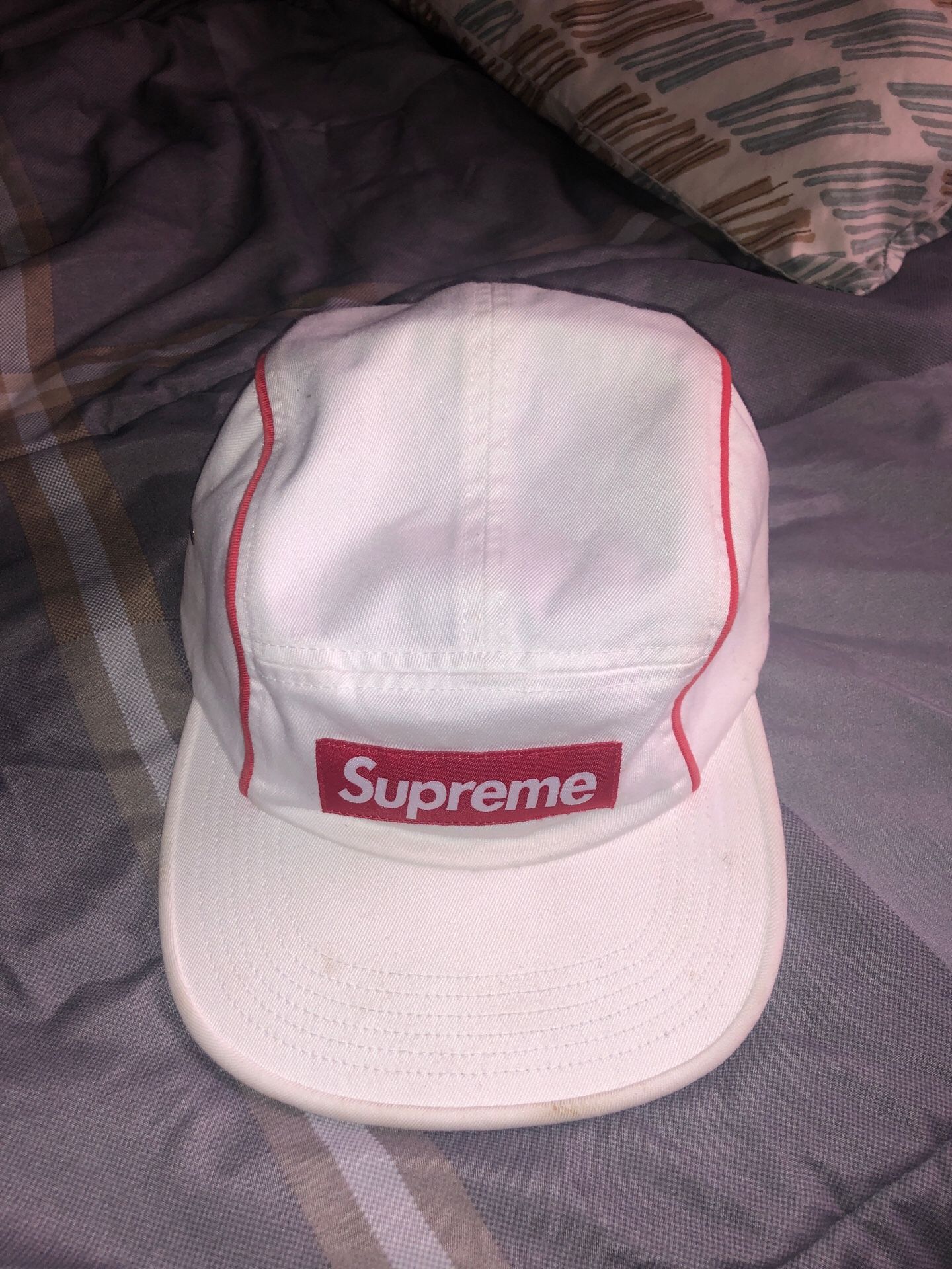 Supreme box logo red and white adjustable