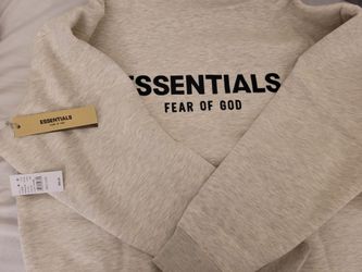 Essentials fear of God hoodie oat color size S