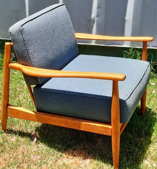 quality vintage Mid Century Modern 1960's LOUNGE CHAIR with upgraded cushions And Others