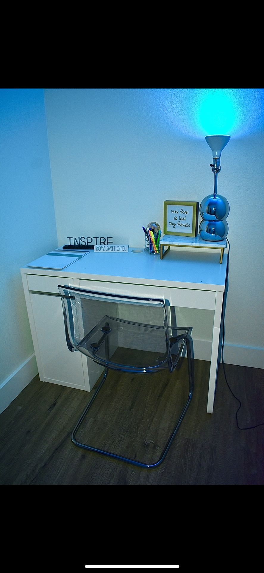 IKEA office desk and chair