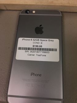 iPhone 6 32GB Space Gray TracFone