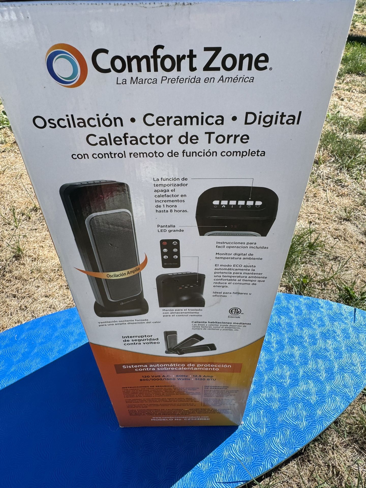 Comfort Zone Ceramic Tower Heater
