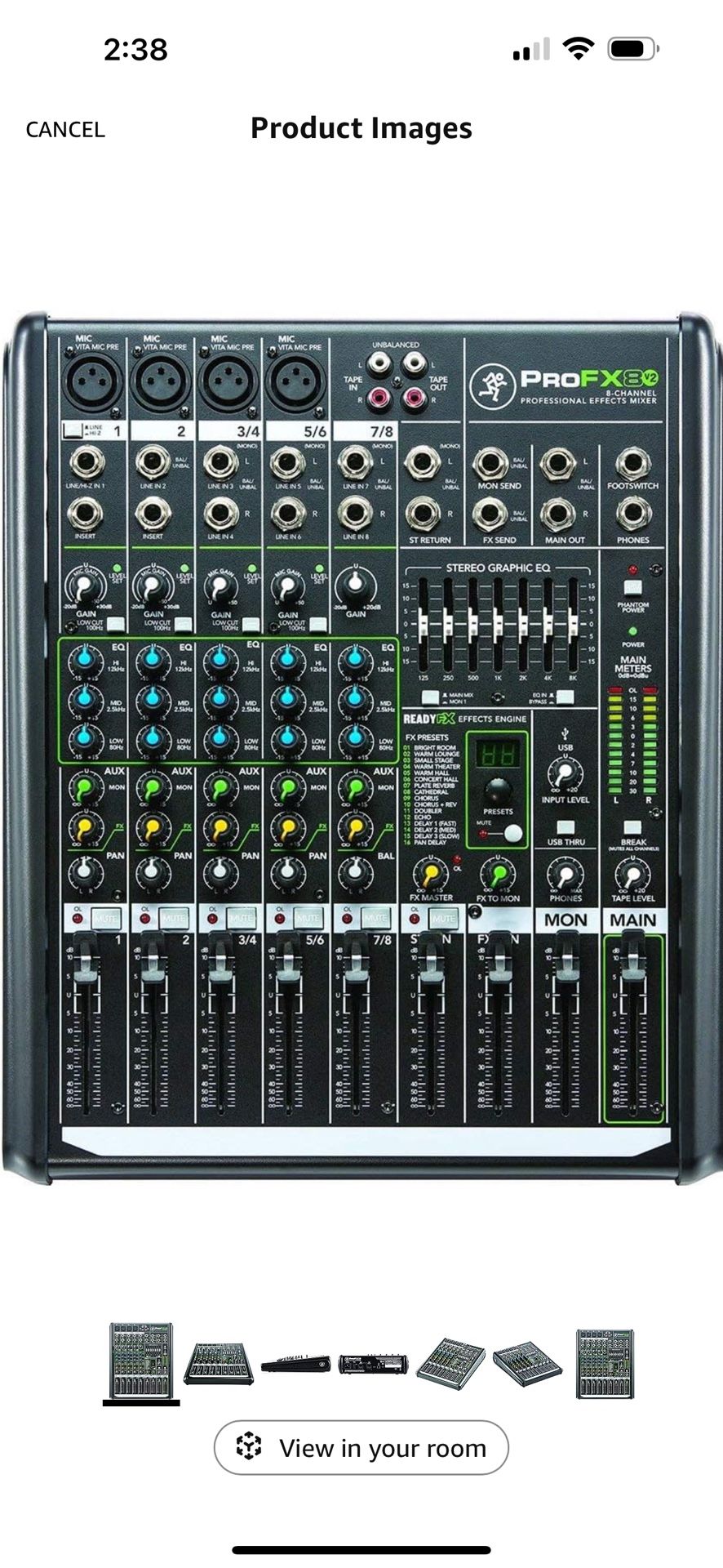 mackie profx 8 v2 Audio Mixer W. Efx