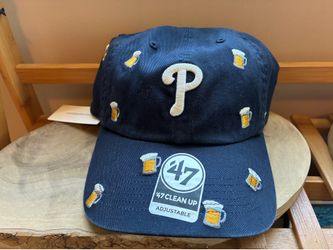 Philadelphia Phillies Beer Mug Hat ’47 Brand Clean Up Cap Anthropologie NWT Navy