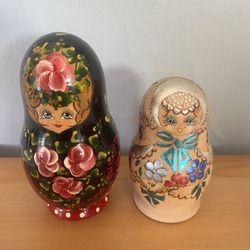 2 Russian nesting dolls- Wood  $30 Each