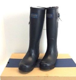 Pendleton Ladies Classic Tall Rubber Rain BOOTS Black 62015 Size 7 Ship