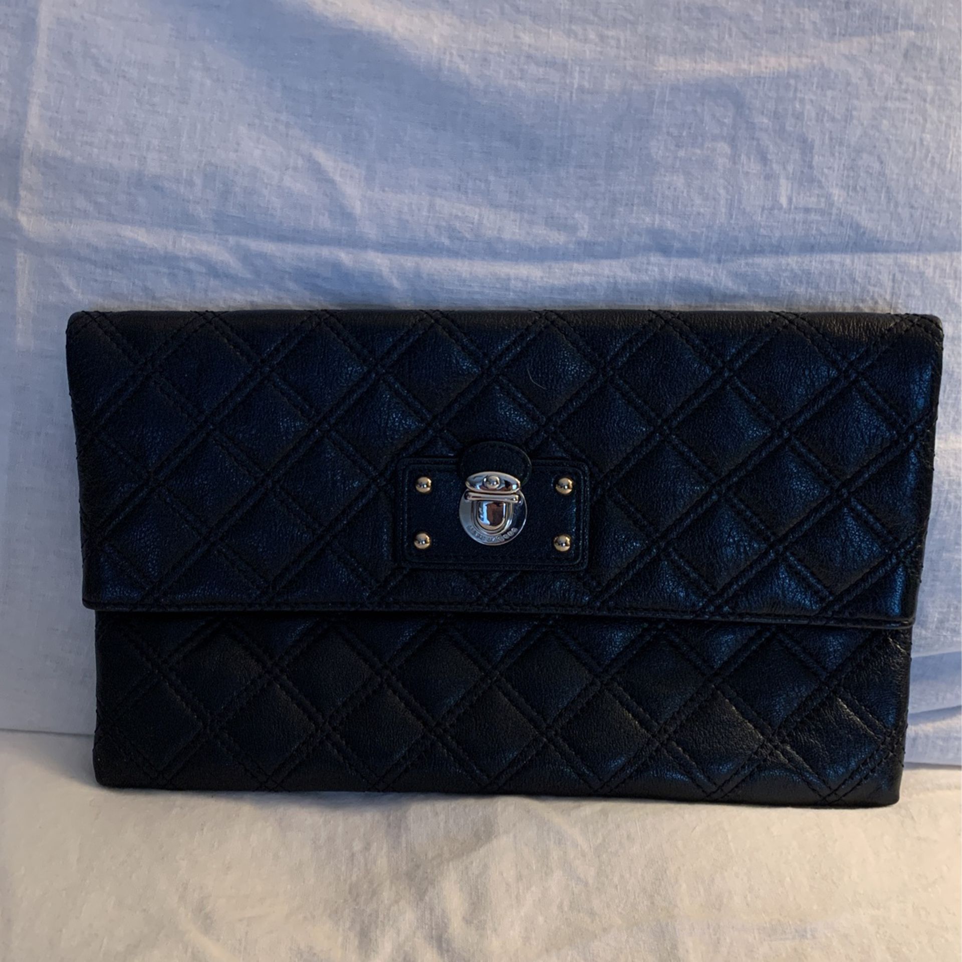 Marc Jacobs Black Quilted Leather Clutch