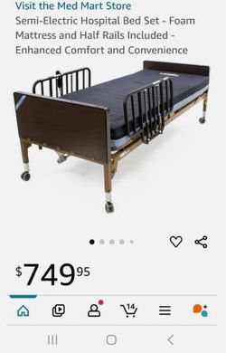 Medline XL Twin bed frame with Mattress