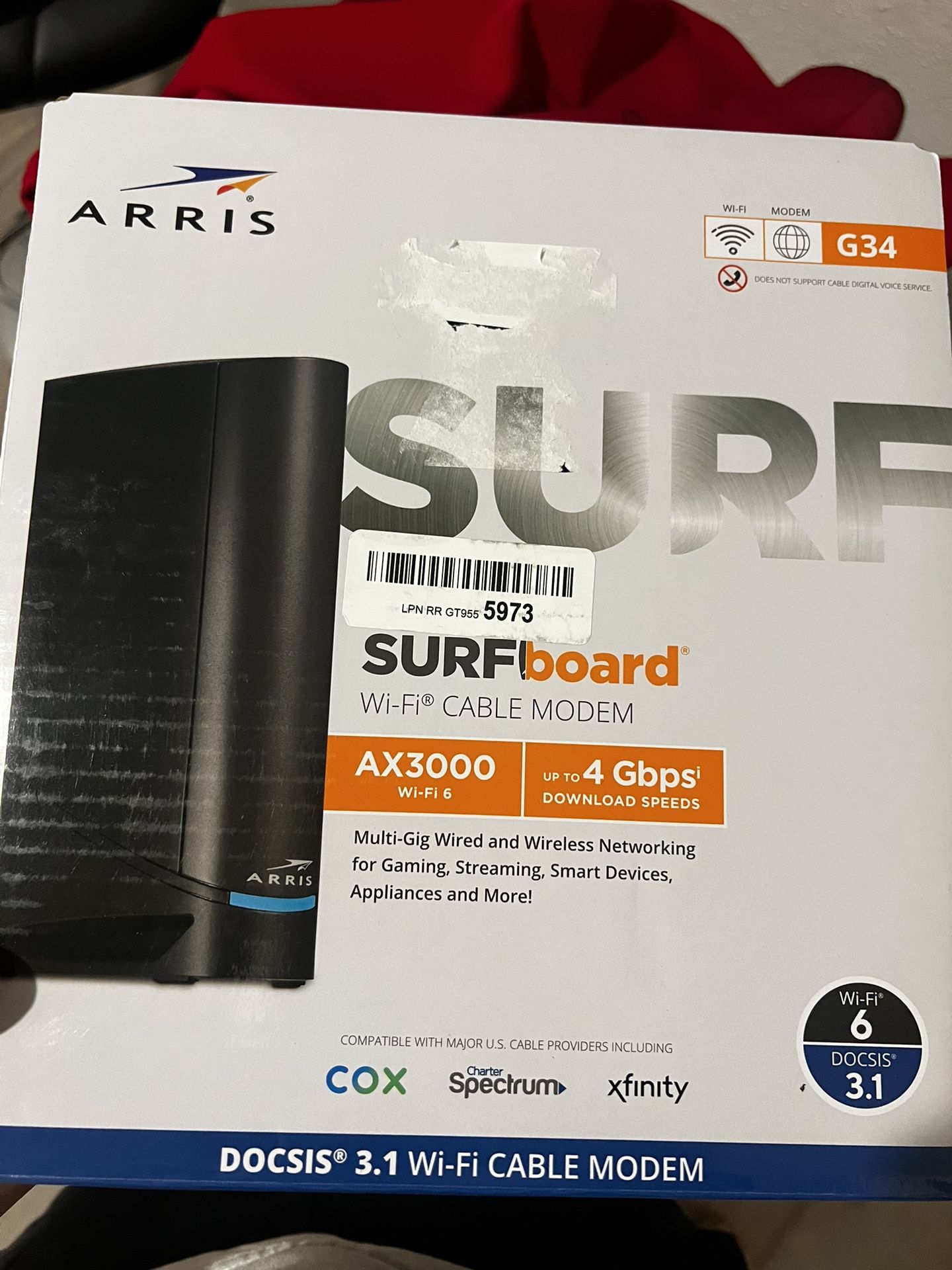 Arris surfboard G34 WiFi/Ethernet Modem