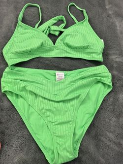 Green Neon 2 Piece Bathing Suit
