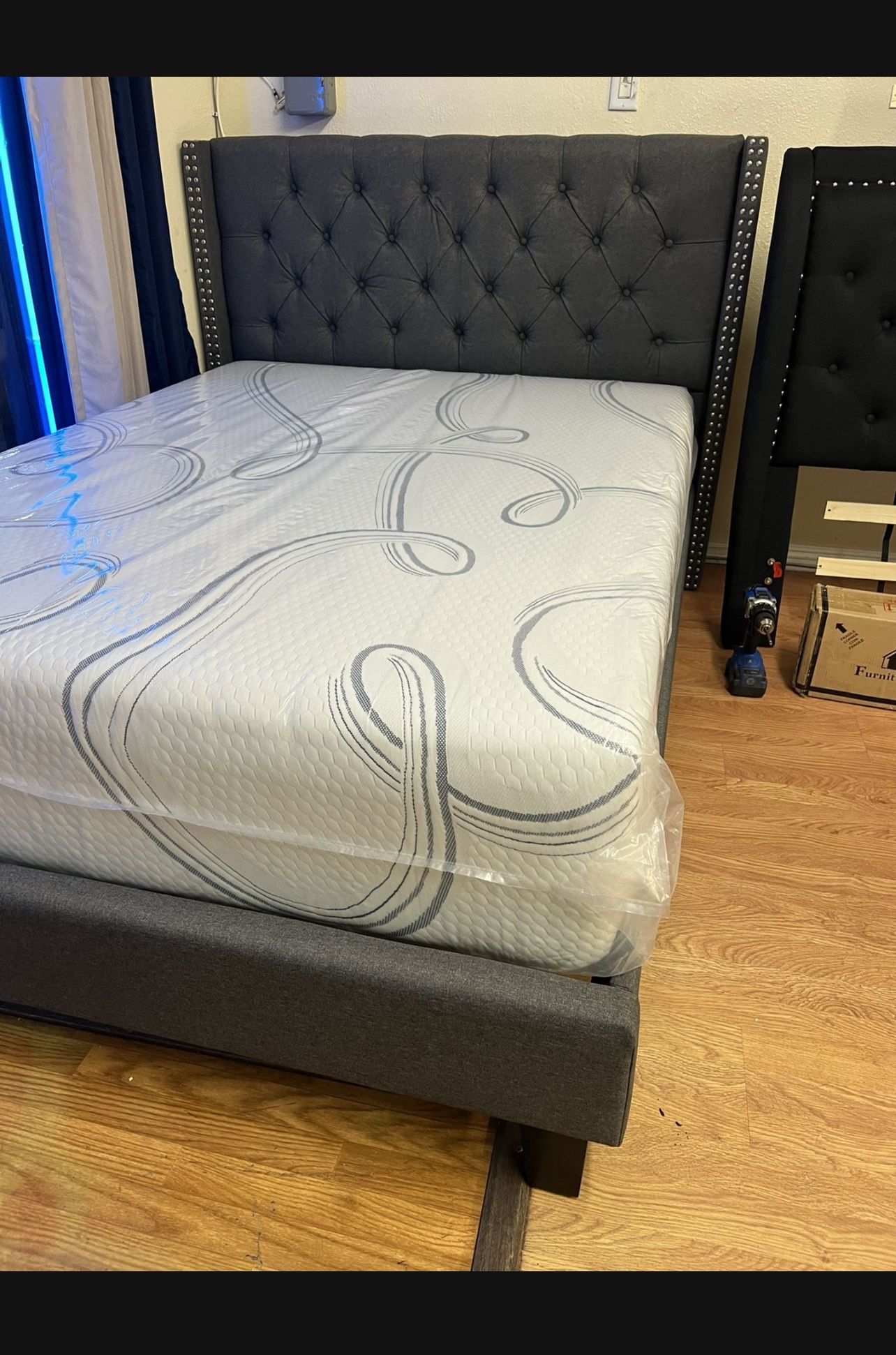 Queen Bed With Memory Foam Mattress Only $475 Full Size $450