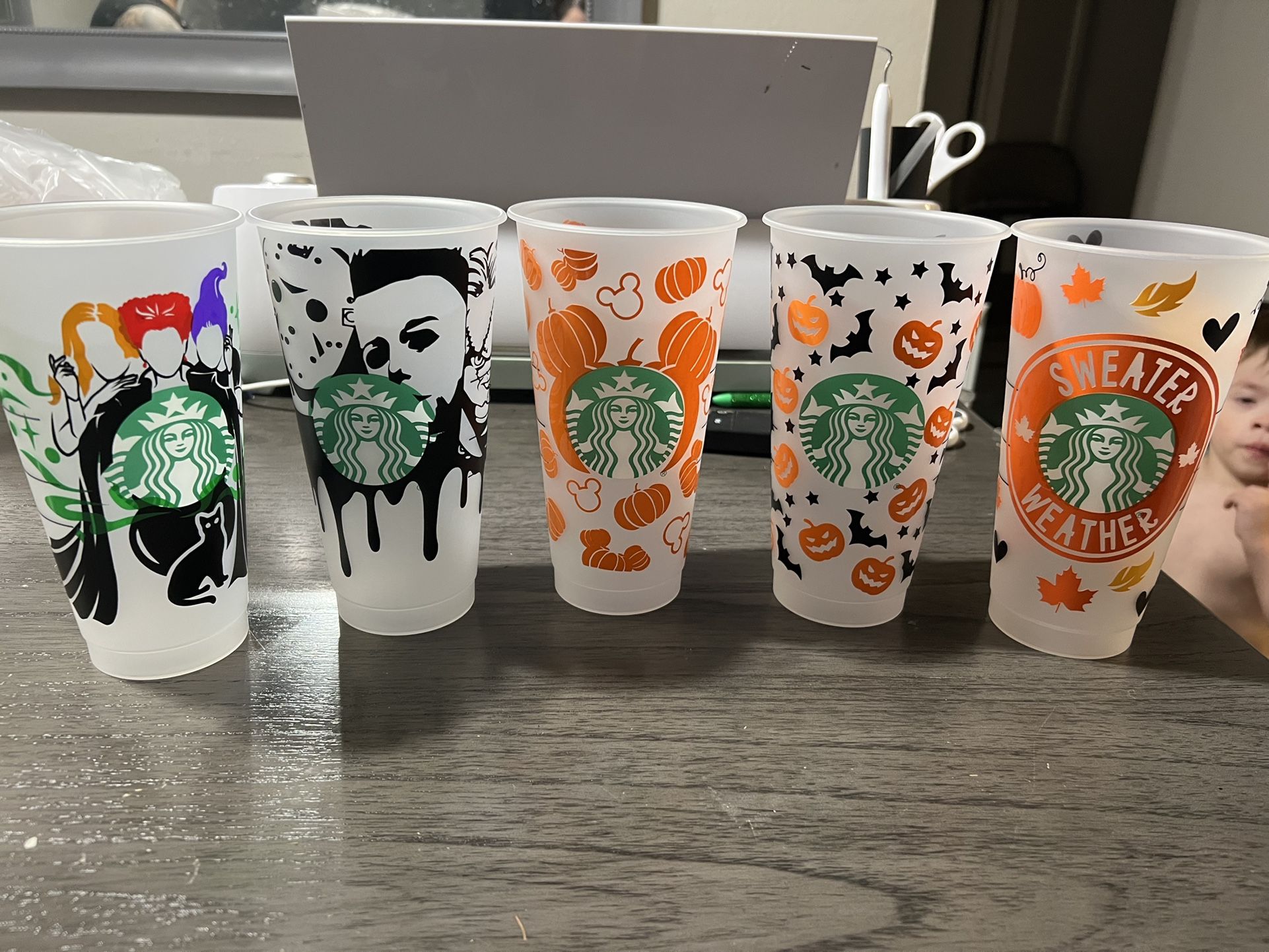 Custom Halloween/Fall Starbucks Cups