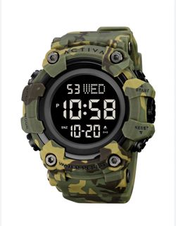 Men’s Activa x Invicta Army Camo 56mm Digital Watch “ Camo “ 