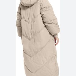 Maxi Puffer Jacket Women Longline Padded  Warm Quilted Padded Jacket Hooded  new Size Large Oversized 