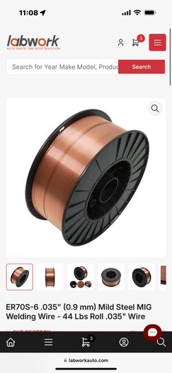 ER70S-6 44lbs  .035"  0.9 mm Mild Steel MIG Welding Wire Roll .035" Wire spool