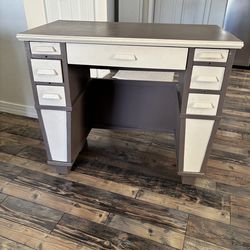 Antique sewing table converted to vanity