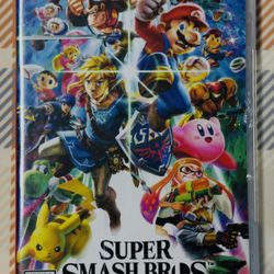 Super Smash Bros Ultimate Mario Nintendo Switch With Case Game Tested/Works J114