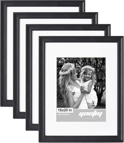 Yaetm 16x20 Picture Frame Set of 4, Black