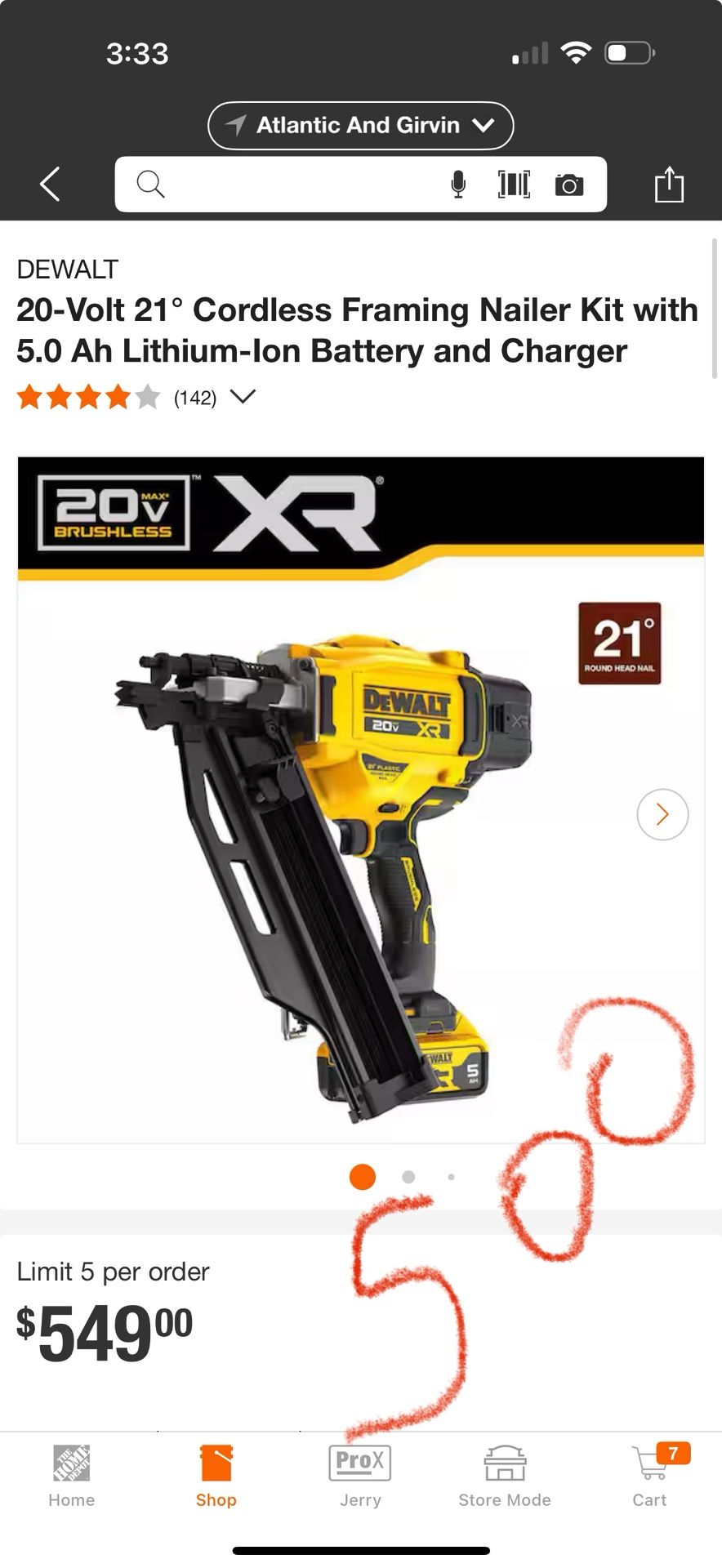 Dewalt Framing Nailer kit