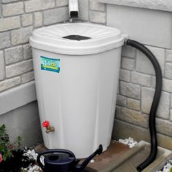 NEW FreeGarden 55 Gallon Rain Barrel with Brass Spigot