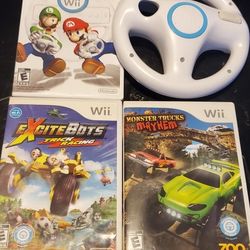 Nintendo Wii Complete Games & Wheel 