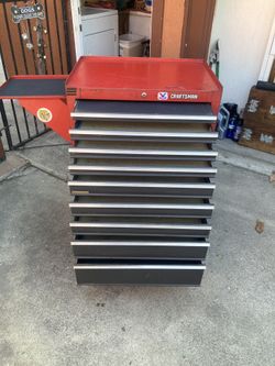 Craftsman Steel Drawer Rolling Cabinet (Red)