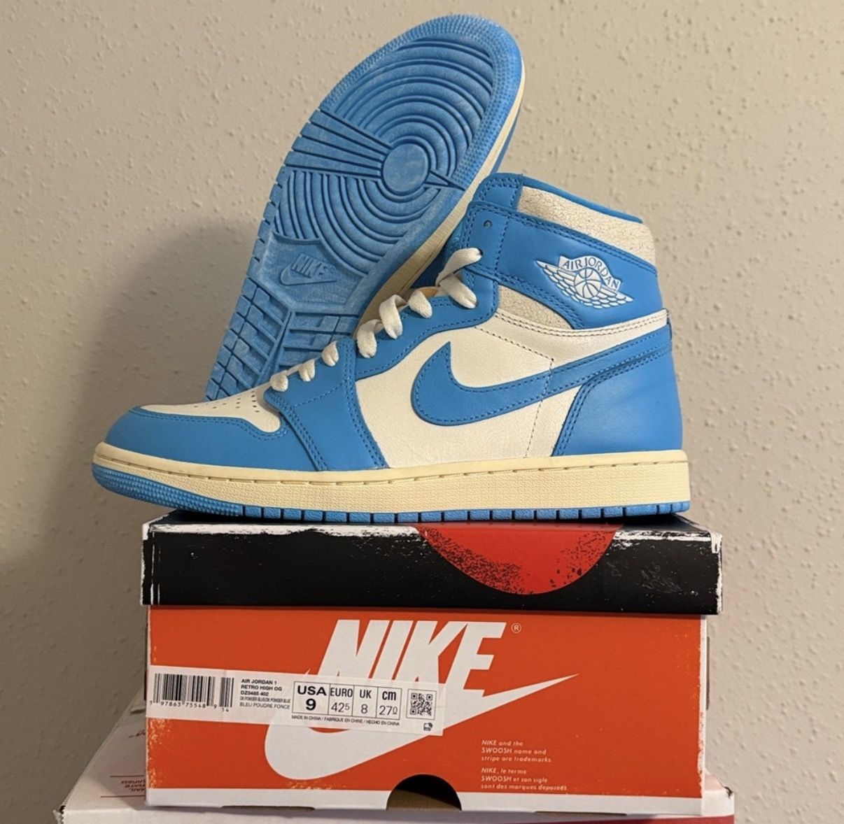Nike Air Jordan 1 Retro OG High UNC Reimagined Men’s Size 9 new with box