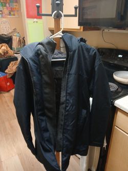 WEATHERPROOF MENS  FULL-ZIP HOODED JACKET SIZE (MEDIUM)