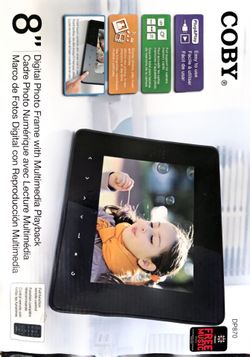 Coby 8" Digital Photo Frame with Multimedia Playback