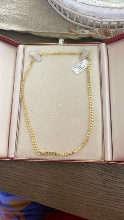 6 Sided Diamond Cut 20 Inch Gold Over S925