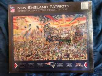NFL England Patriots NFL 500 Piece Search Puzzle 24x18 Joe Journeyman New Sealed