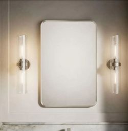 KOHLER
Essential 22 in. W x 34 in. H Rectangle Framing Wall Mirror with Brushed Nickel