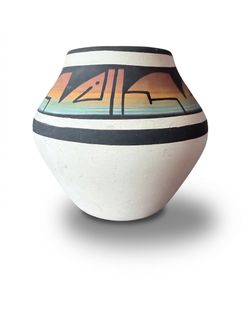 Vintage Ute Mountain Tribe Pottery Vase Southwestern 5"