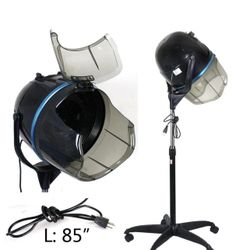 Stand Up Hair Dryer 1300W Adjustable Floor Hooded Bonnet Hair Dryers with Rolling Wheels Professional Salon Equipment for Beauty Home Hair Drying