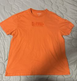 Guess Orange Logo Oversized T-Shirt