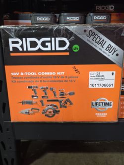 Ridgid 18V 8-Tool Combo Kit