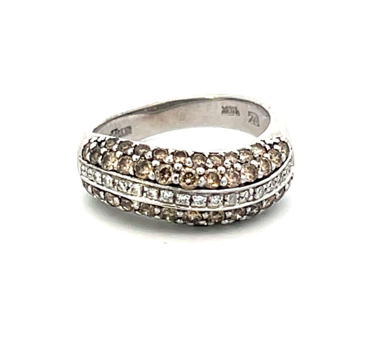 Woman’s LeVian 14K White Gold Chocolate & Vanilla Diamond Ring  GP3100942
