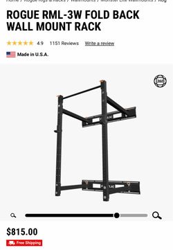 Rogue 3W 41.5 inch folding rack with Stringers.