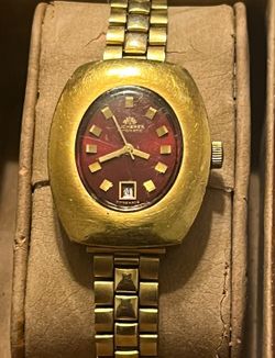 Bucherer 1960's Tonneau Gold Filled Automatic Watch with Date