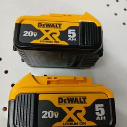 Dewalt 5ah Batteries 2x $110