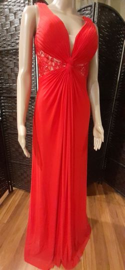 Let's Fashion Gown size small Color Red. 