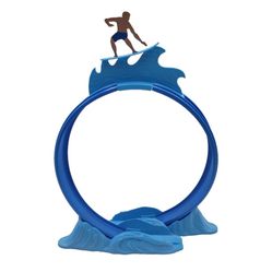 Blue Wave Surfer Loop Hot Wheels Attachment Track Accessory Add On