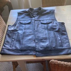 3XL Lether USA Motorcycle Vest