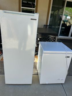 Thomson Upright Freezer and Magic Chef Chest Freezer