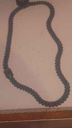 Dark Iced Out Cuban Link Chain Necklace