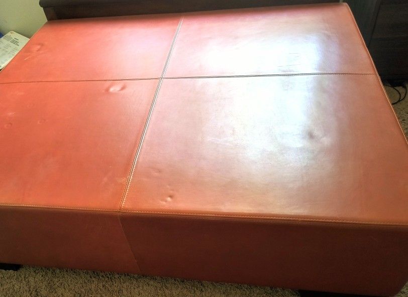Leather Ottoman