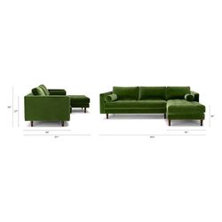 Article Sectional green velvet sofa